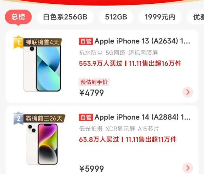 曲靖苹果14维修分享iPhone14配置不如同价位的安卓还能大卖 