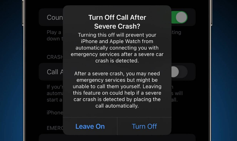 曲靖苹果14维修分享 iPhone 14 和 Apple Watch 上关闭崩溃检测 